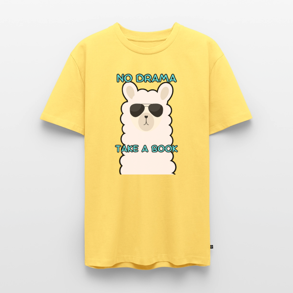 no-drama-männer-shirt - Pastellgelb