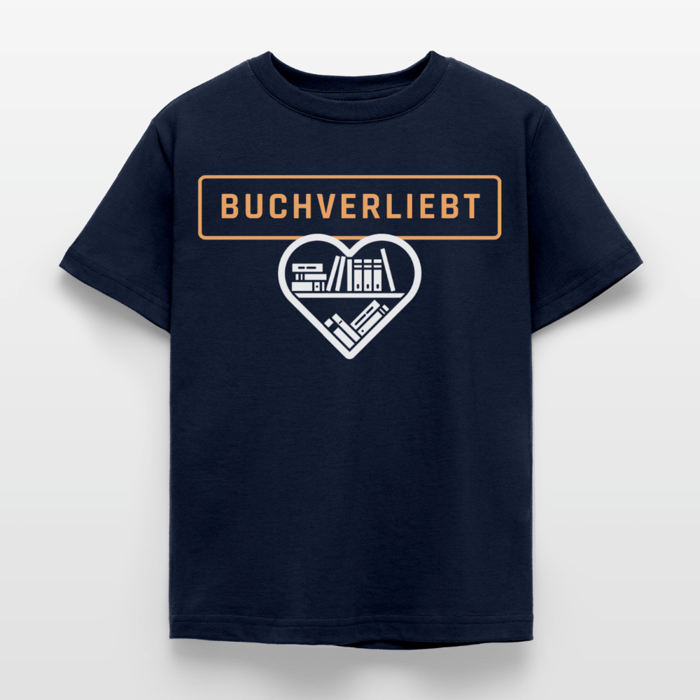buchverliebt-kinder-t-shirt - Navy