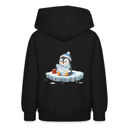 cozy.pinguin.stories.teenager.hoodie - Schwarz