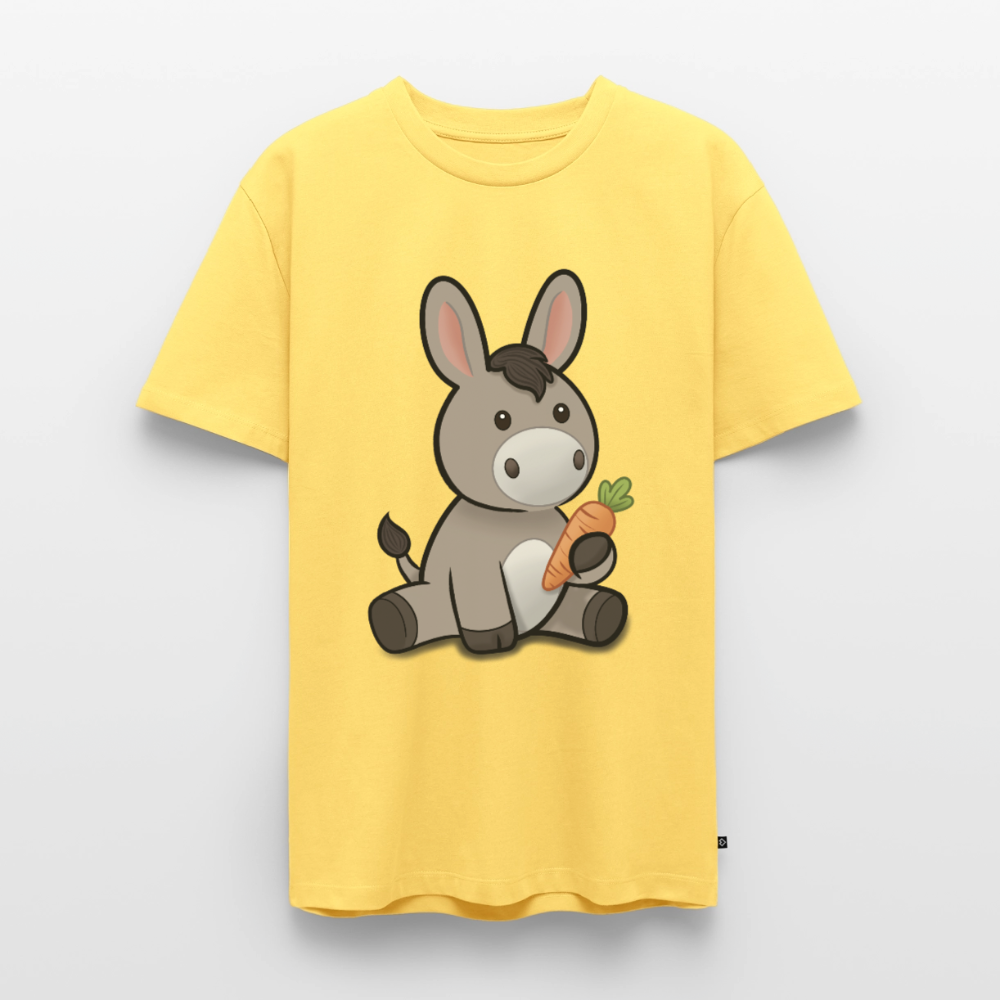 der-kleine-esel-männer-shirt - Pastellgelb