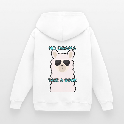 no-drama-kinder-hoodie - Weiß