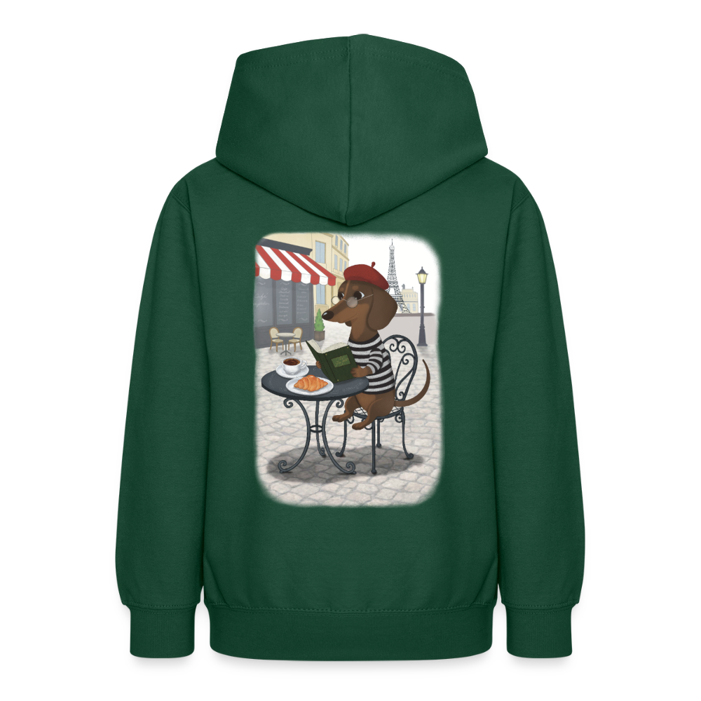 dackel.in.paris.tres.pawfect.teenager.hoodie - Flaschengrün