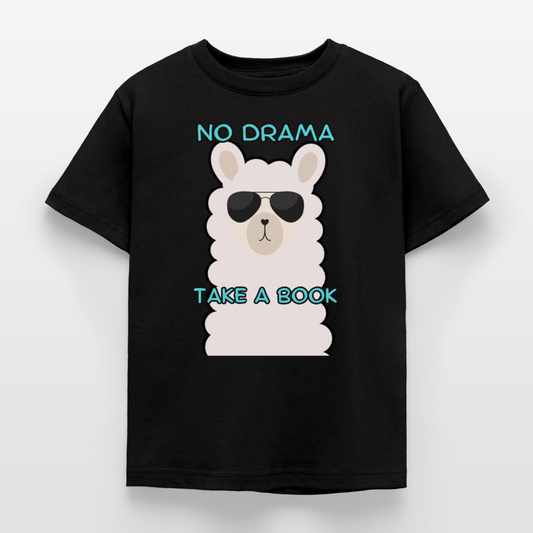 no-drama-kinder-t-shirt - Schwarz