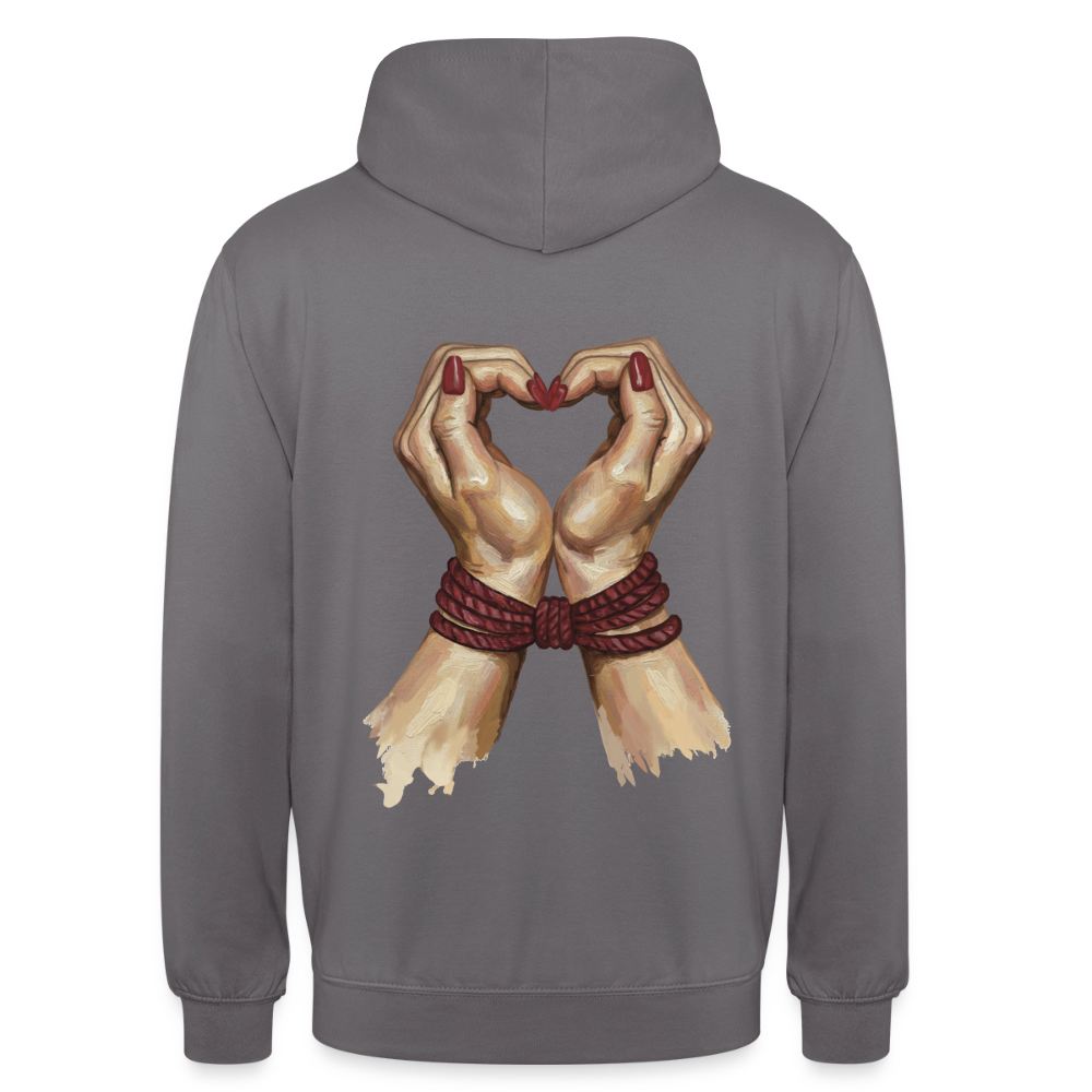 bound.by.Love.unisex.hoodie - Mittelgrau
