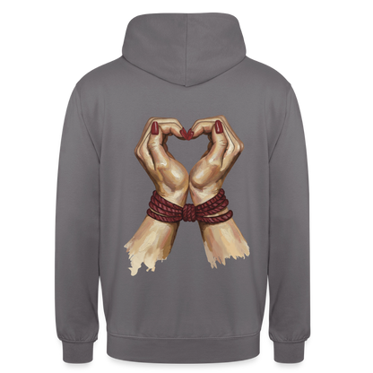 bound.by.Love.unisex.hoodie - Mittelgrau