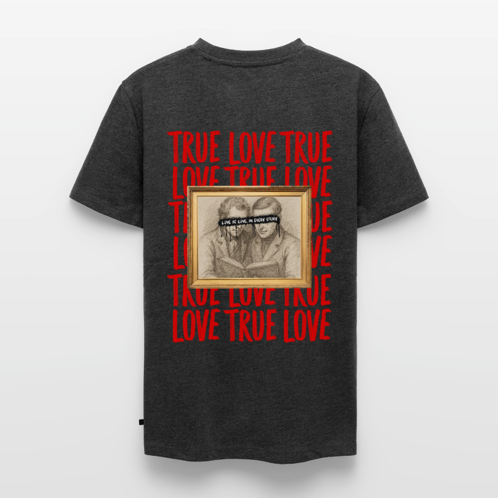 love.is.love.men.männer.shirt - Anthrazit meliert