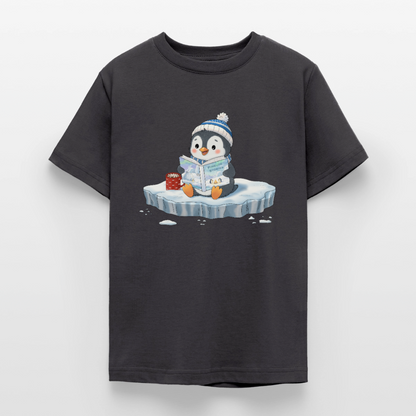Cozy.Pinguin.Stories.Teenager.T-Shirt - Dunkelgrau