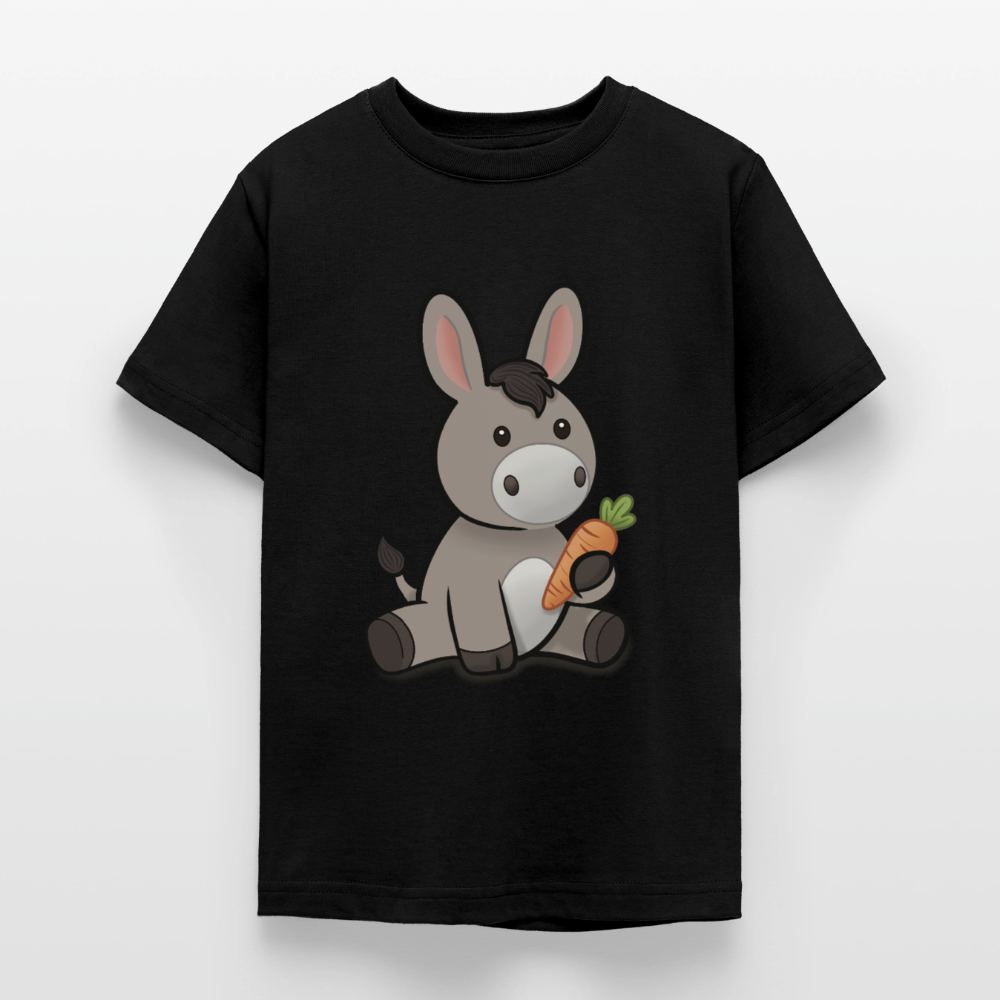 der-kleine-esel-teenager-t-shirt - Schwarz