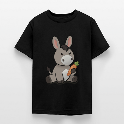 der-kleine-esel-teenager-t-shirt - Schwarz
