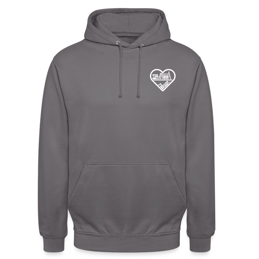 buchverliebt-unisex-hoodie - Mittelgrau