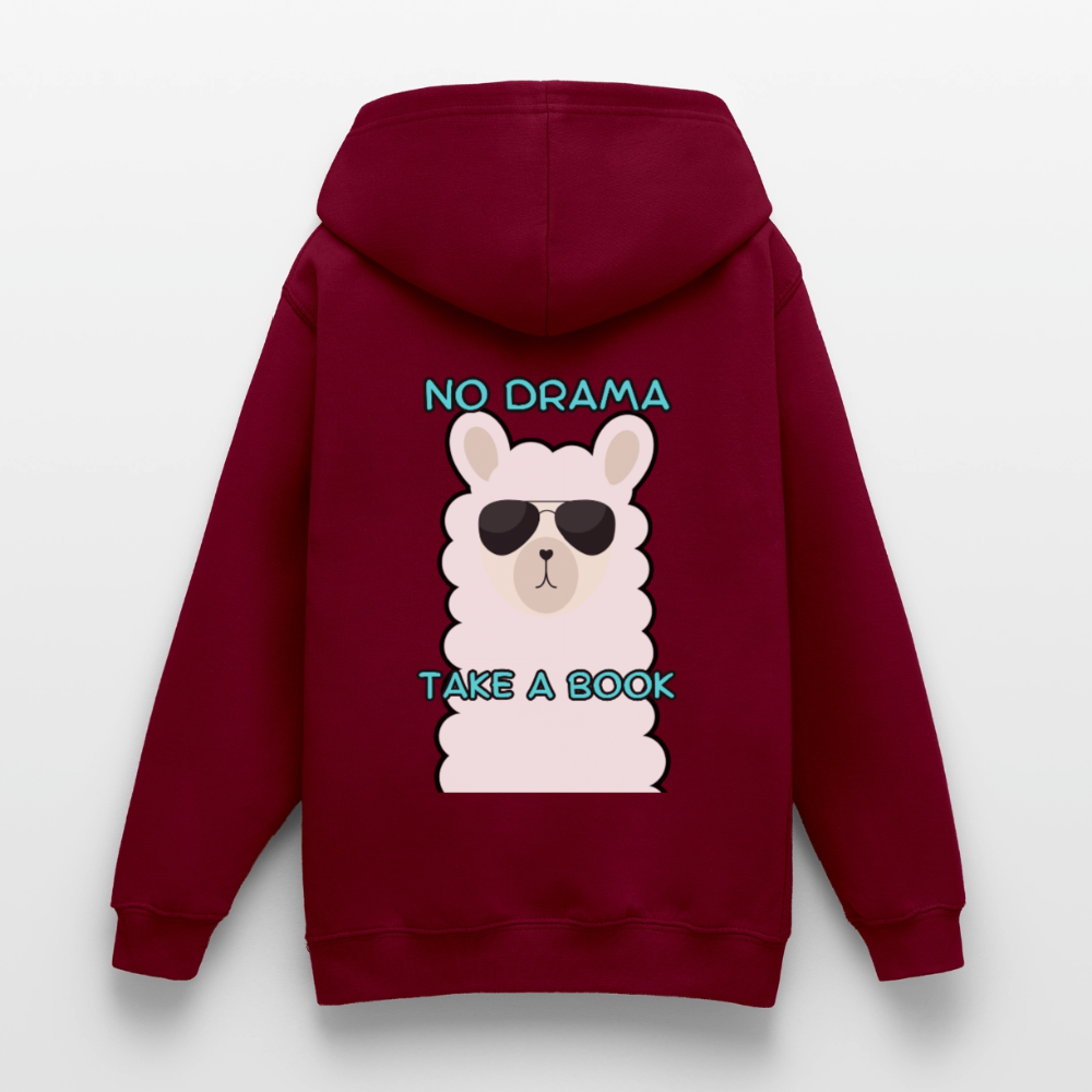 no-drama-teenager-hoodie - Bordeaux