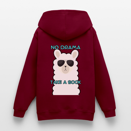 no-drama-teenager-hoodie - Bordeaux