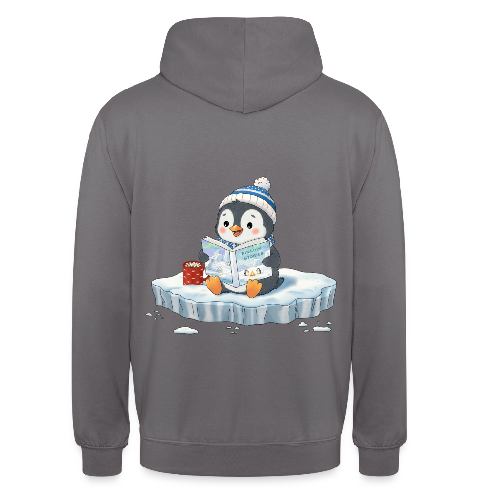 cozy.pinguin.stories.unisex.hoodie - Mittelgrau