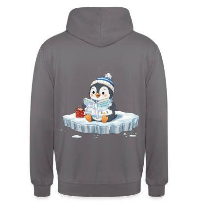 cozy.pinguin.stories.unisex.hoodie - Mittelgrau