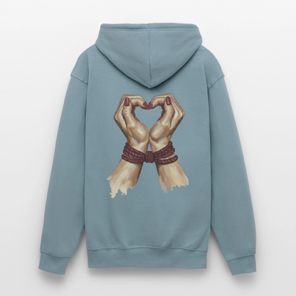 bound.by.Love.unisex.hoodie - Nebelblau