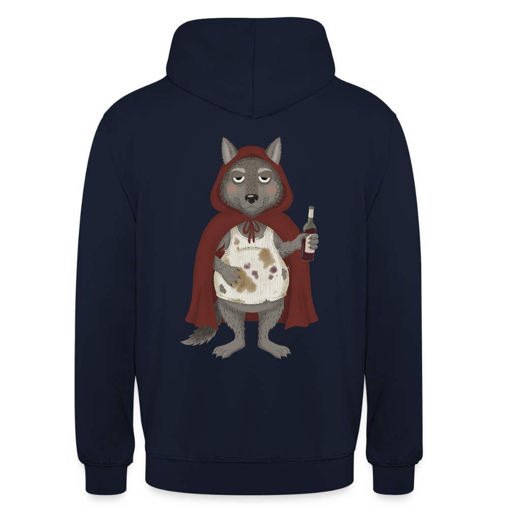 der.asoziale.wolf.unisex.hoodie - Navy