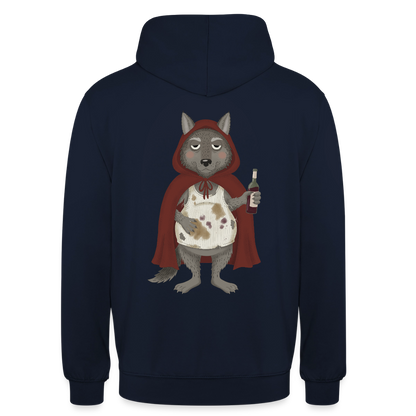 der.asoziale.wolf.unisex.hoodie - Navy