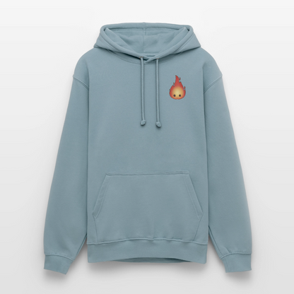 Kleiner.buecherdrache.unisex.hoodie - Nebelblau