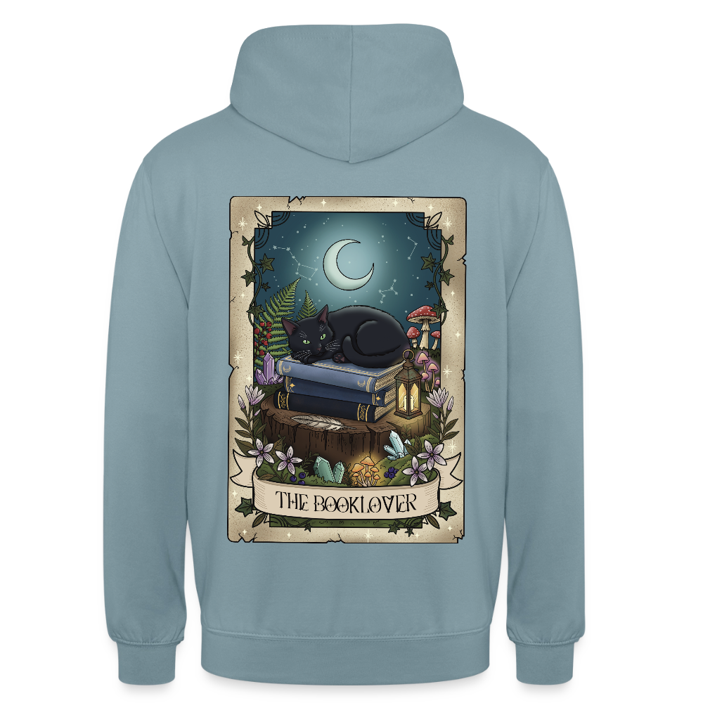 Tarotkarten-Booklover-unisex-hoodie - Nebelblau
