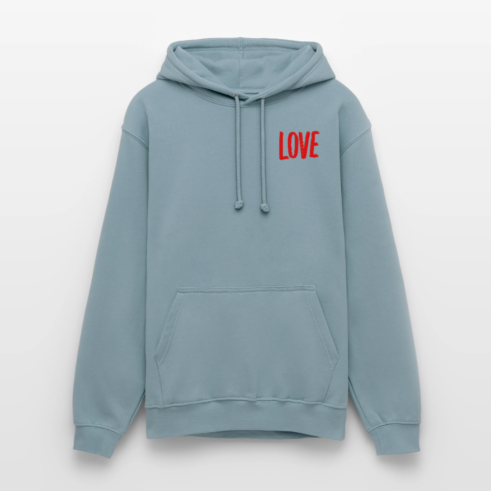 love.is.love.men.Unisex.Hoodie - Nebelblau