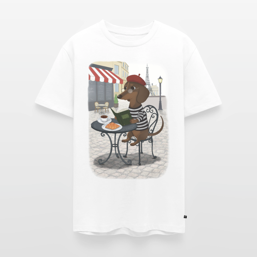 Dackel in Paris – Très Pawfect  | Premium T-Shirt für Männer - Weiß