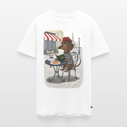 Dackel in Paris – Très Pawfect  | Premium T-Shirt für Männer - Weiß