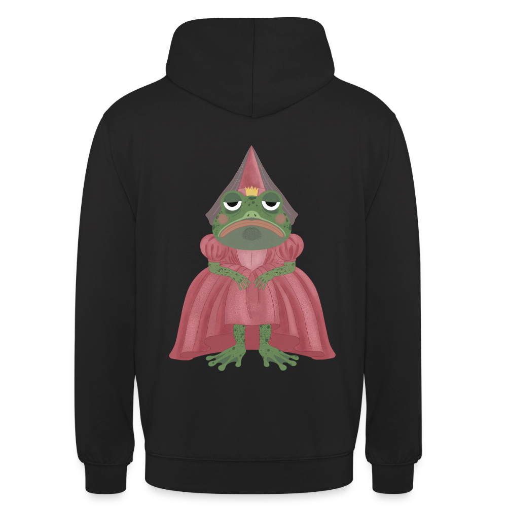 der.ungekuesste.froschkoenig.unisex.hoodie - Schwarz