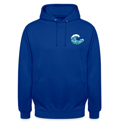 Kleiner.Delfin .große.Welle.supercool.unisex.hoodie - Royalblau