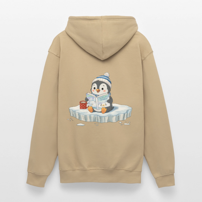 cozy.pinguin.stories.unisex.hoodie - Beige