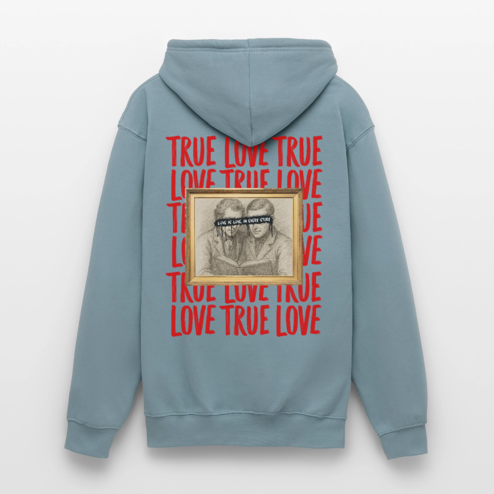 love.is.love.men.Unisex.Hoodie - Nebelblau