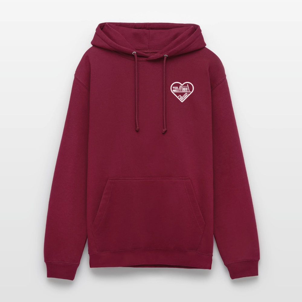 buchverliebt-unisex-hoodie - Bordeaux