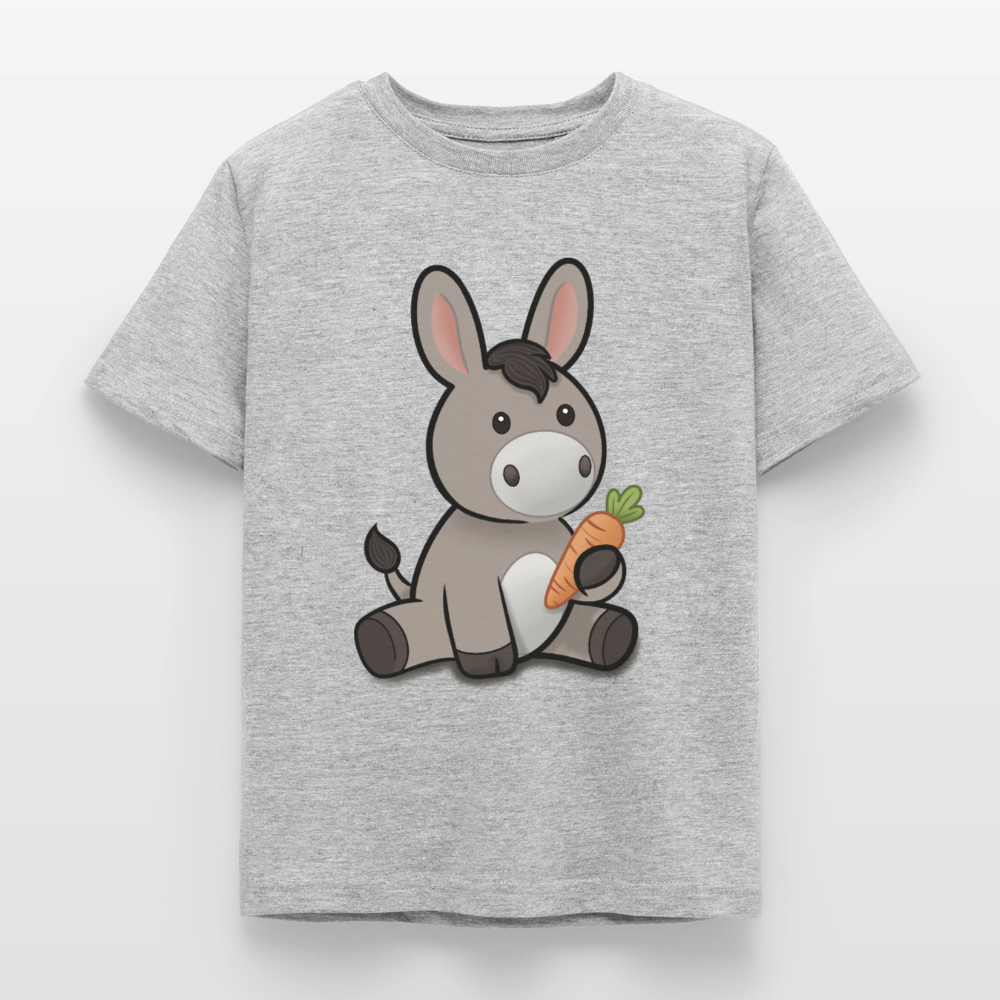 der-kleine-esel-kinder-t-shirt - Grau meliert