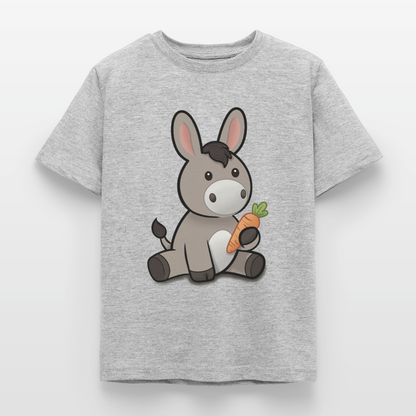 der-kleine-esel-kinder-t-shirt - Grau meliert