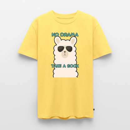 no-drama-männer-shirt - Pastellgelb