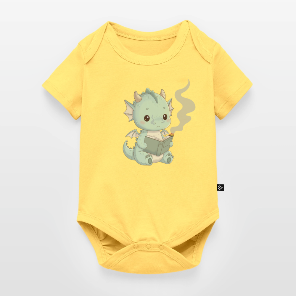 Baby Bio-Kurzarm-Body - Pastellgelb