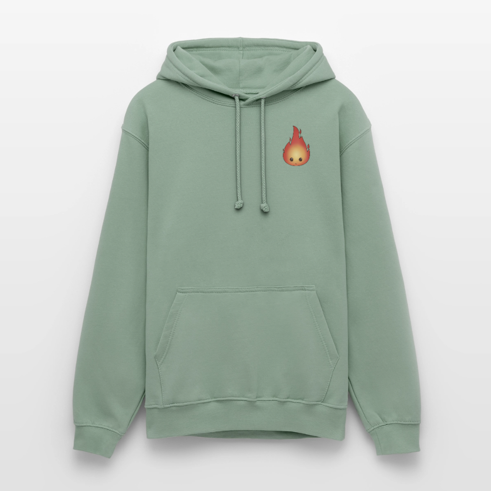 Kleiner.buecherdrache.unisex.hoodie - Graugrün