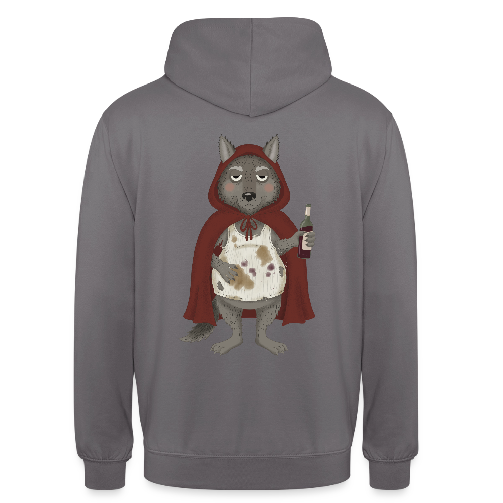 der.asoziale.wolf.unisex.hoodie - Mittelgrau