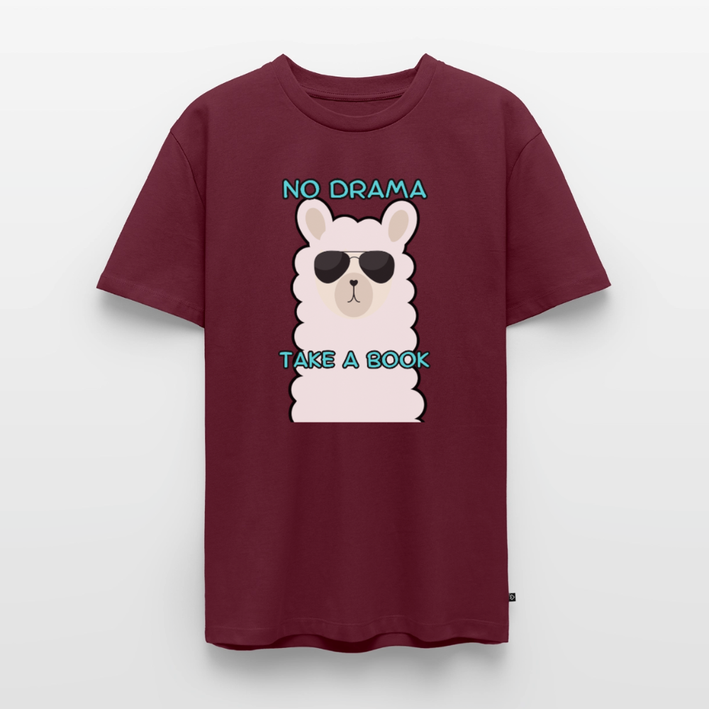 no-drama-männer-shirt - Burgunderrot