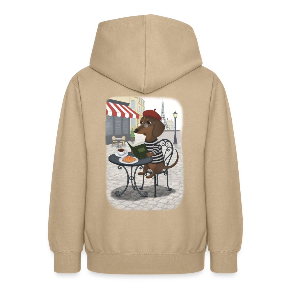 dackel.in.paris.tres.pawfect.teenager.hoodie - Sand