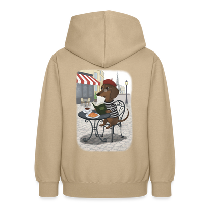 dackel.in.paris.tres.pawfect.teenager.hoodie - Sand