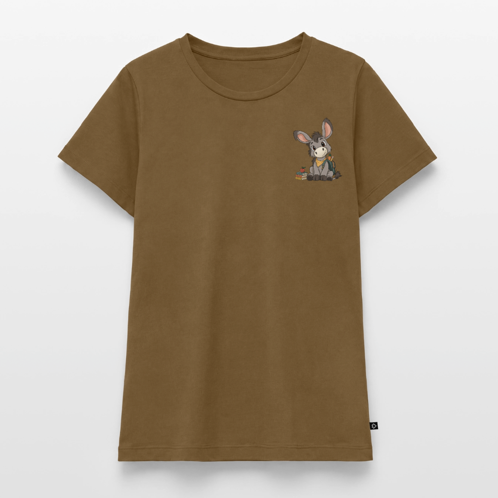der-kleine-esel-classic-frauen-shirt-pocket - Nussbraun