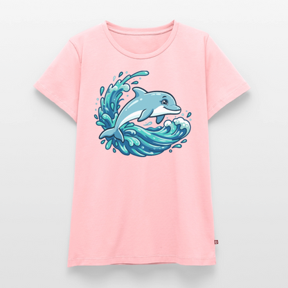 kleiner.delfin.grosse.welle.frauen.shirt.premium.standard - Rosa