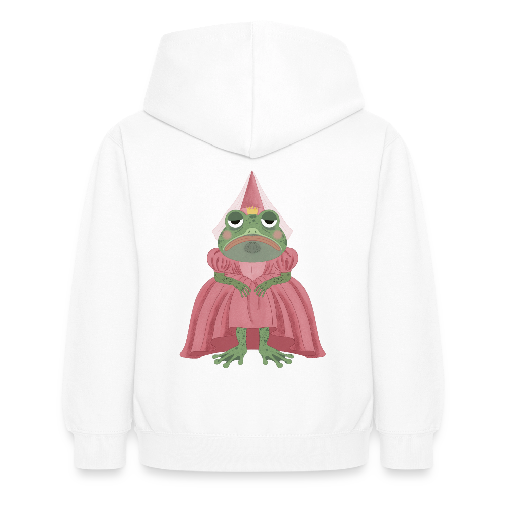 der.ungekuesste.froschkoenig.kinder.hoodie - Weiß