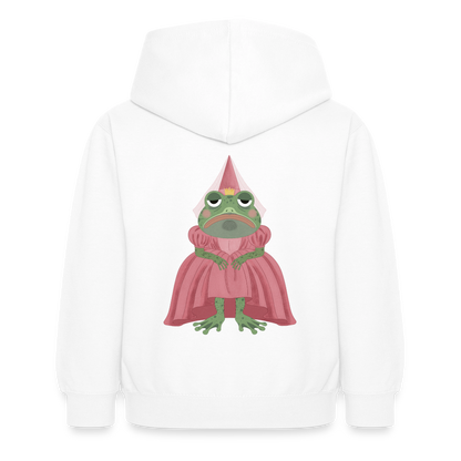 der.ungekuesste.froschkoenig.kinder.hoodie - Weiß