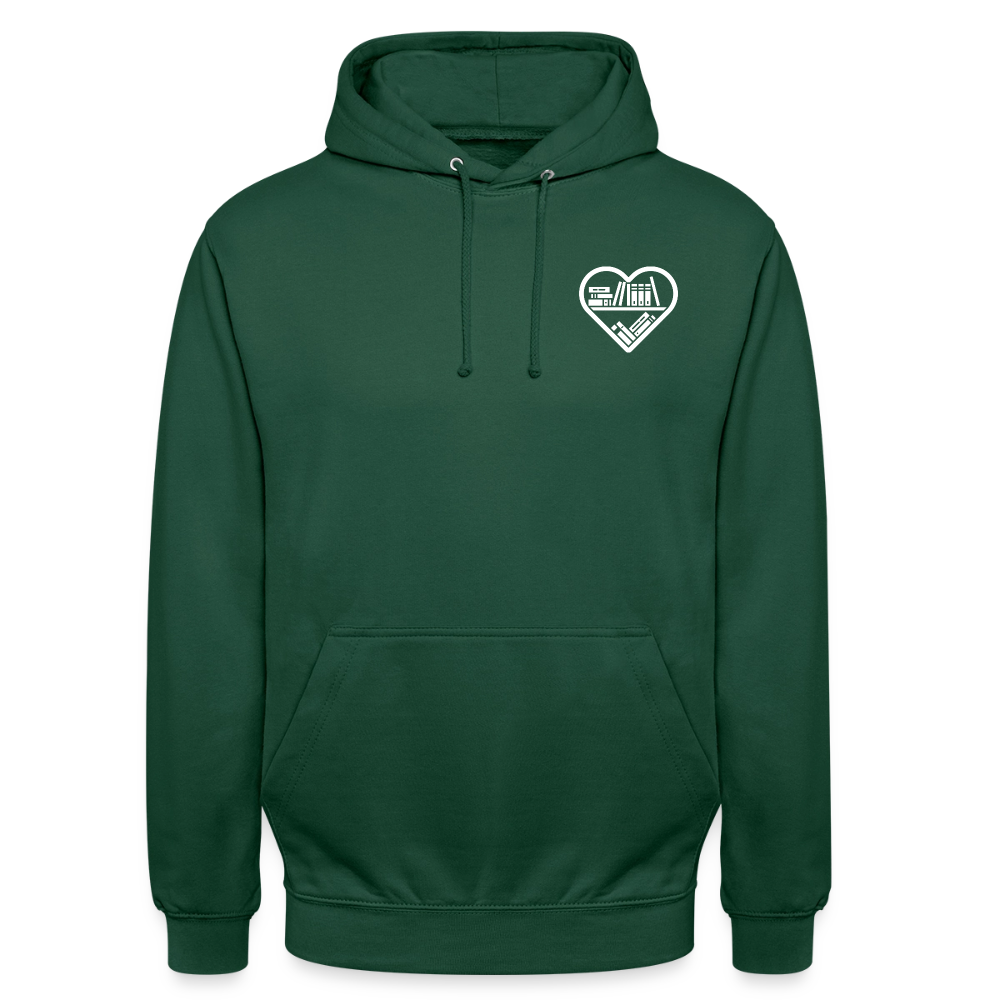 buchverliebt-unisex-hoodie - Flaschengrün