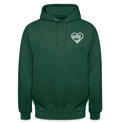 buchverliebt-unisex-hoodie - Flaschengrün