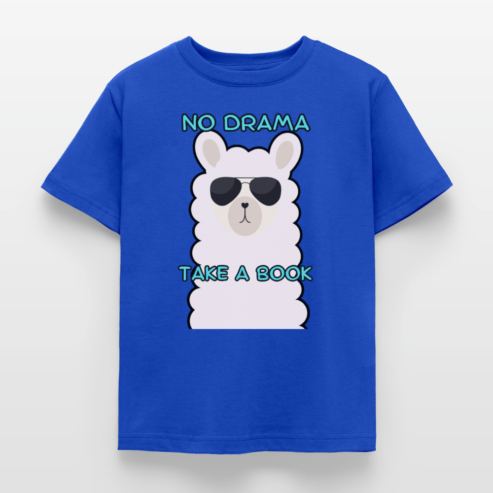 no-drama-kinder-t-shirt - Royalblau
