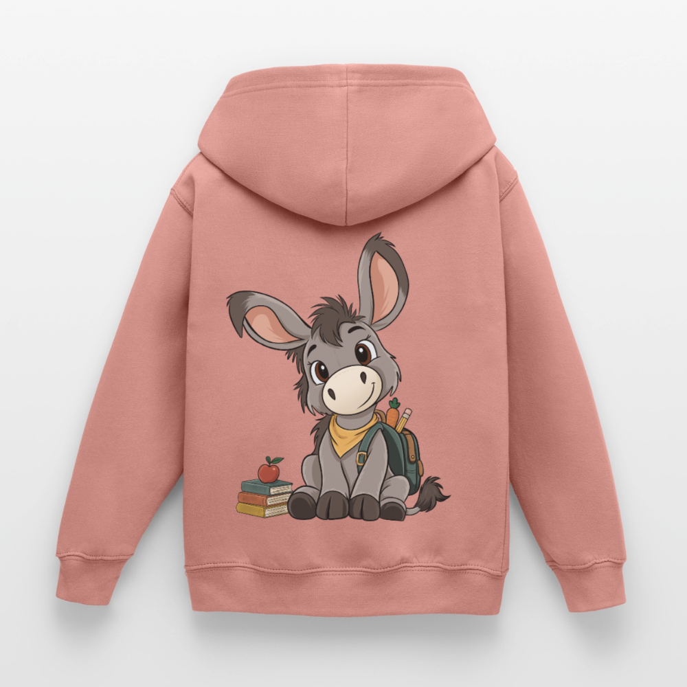 der-kleine-esel-classic--kinder-hoodie - Altrosa