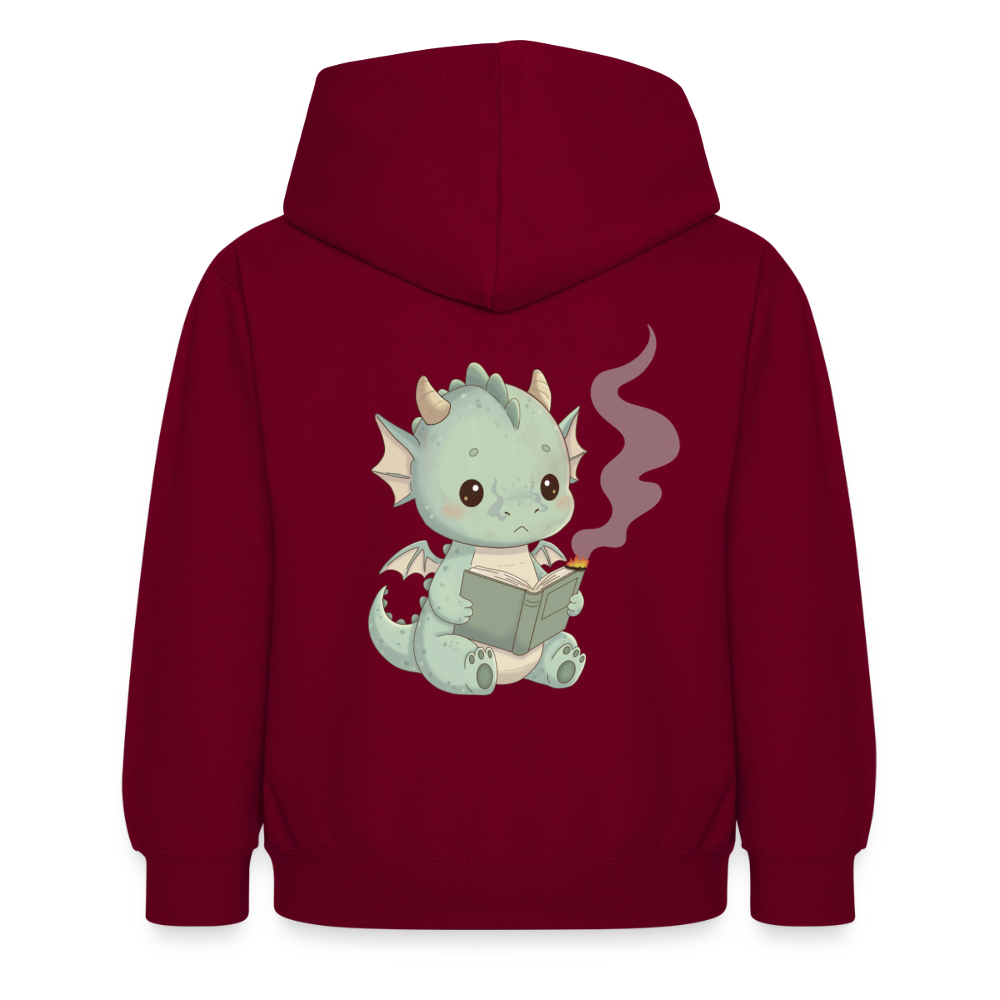 Kleiner.buecherdrache.kinder.hoodie - Bordeaux