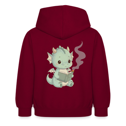 Kleiner.buecherdrache.kinder.hoodie - Bordeaux